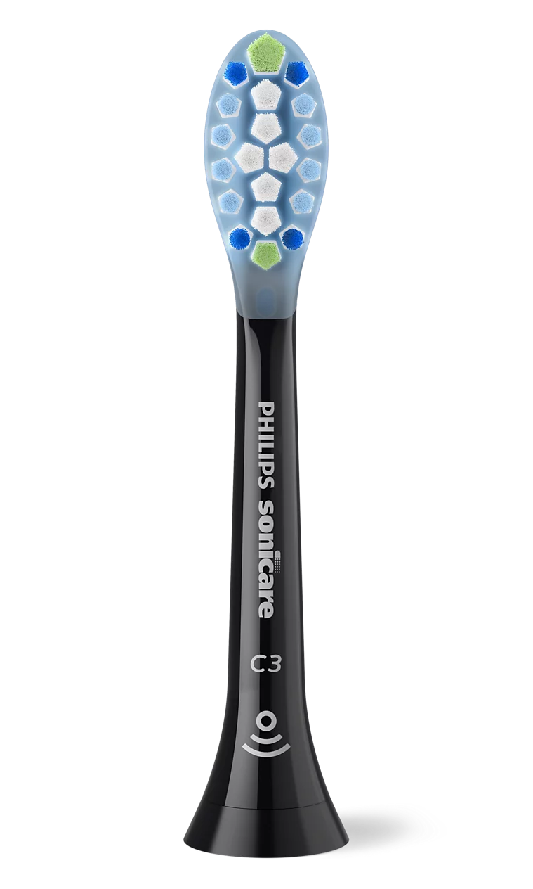 Philips Sonicare Optimal White Replacement Brush Heads 2-Pack - Medium Soft Bristles, Stain Removal Design