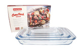Danny Home Oven Fresh Glass Baking Dish Set 3 Piece