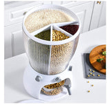 Partitioned Rotating Cereal Dispenser