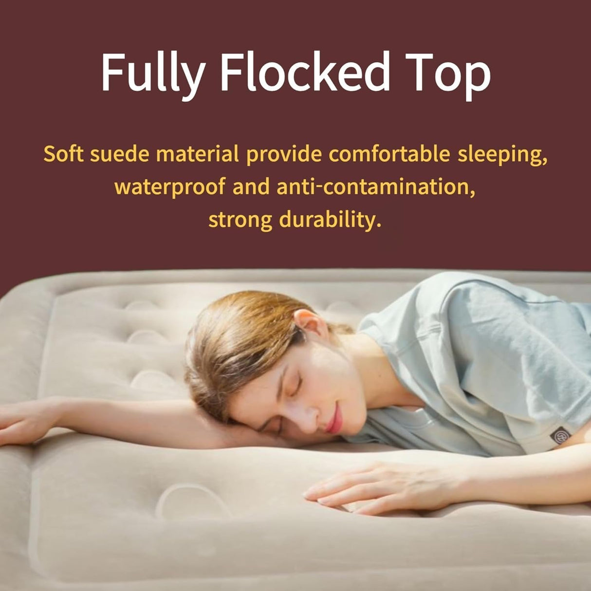 Inflatable Air Mattress with Built In Electric Pump for Quick Inflation 4*6