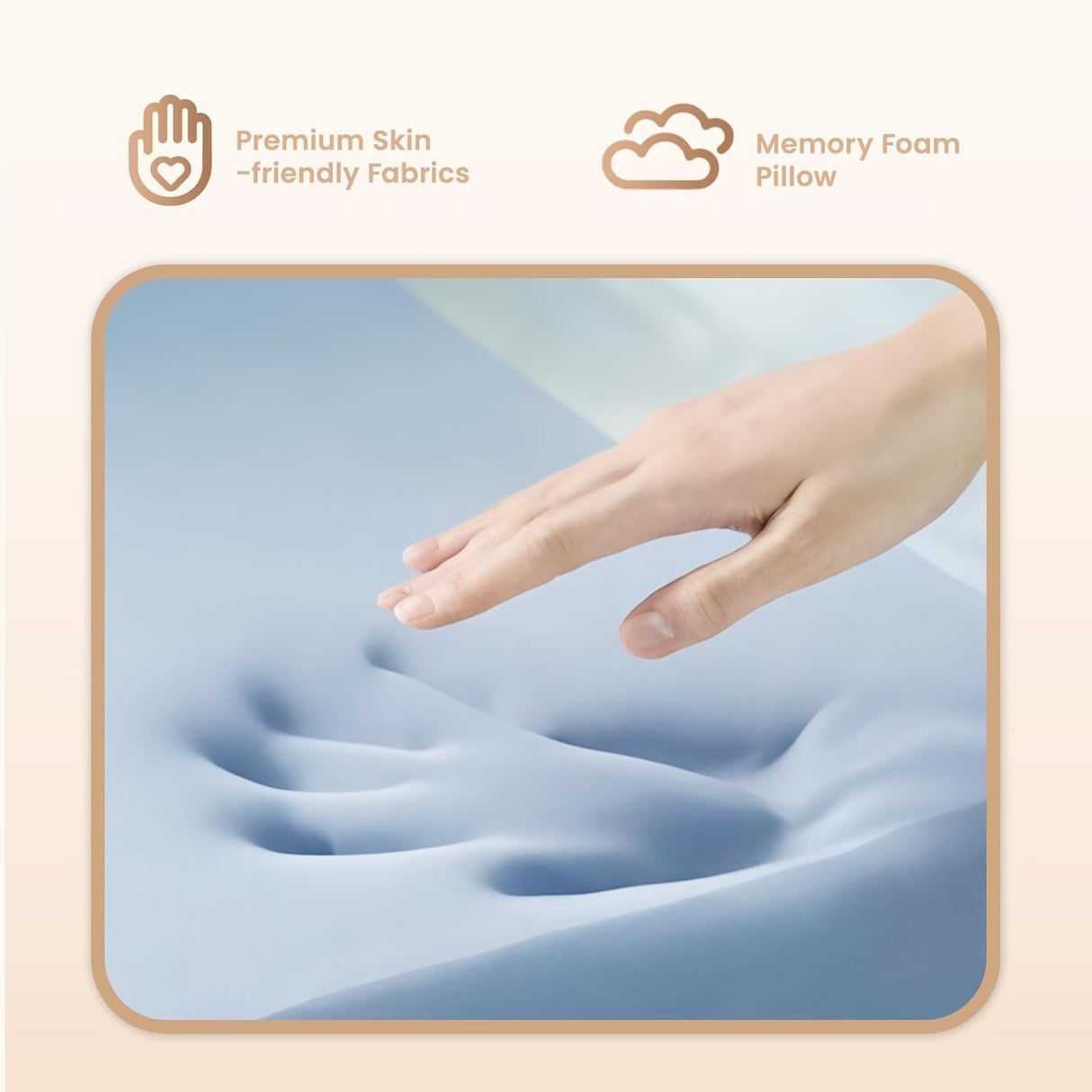 1pcs Memory Foam Pillows, Cervical Neck Pillow for Neck Pain Relief, Soft and Cooling for Back Side Sleeper Pillow with Two-Sided Reversible, Fits The Face Perfectly, Home Bed Pillows