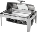 Signature 6L Gold Rolltop Chafing Dish with Glass Window – Elegant Buffet Food Warmer