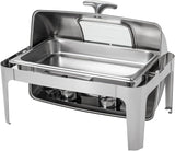 Signature 6L Gold Rolltop Chafing Dish with Glass Window – Elegant Buffet Food Warmer