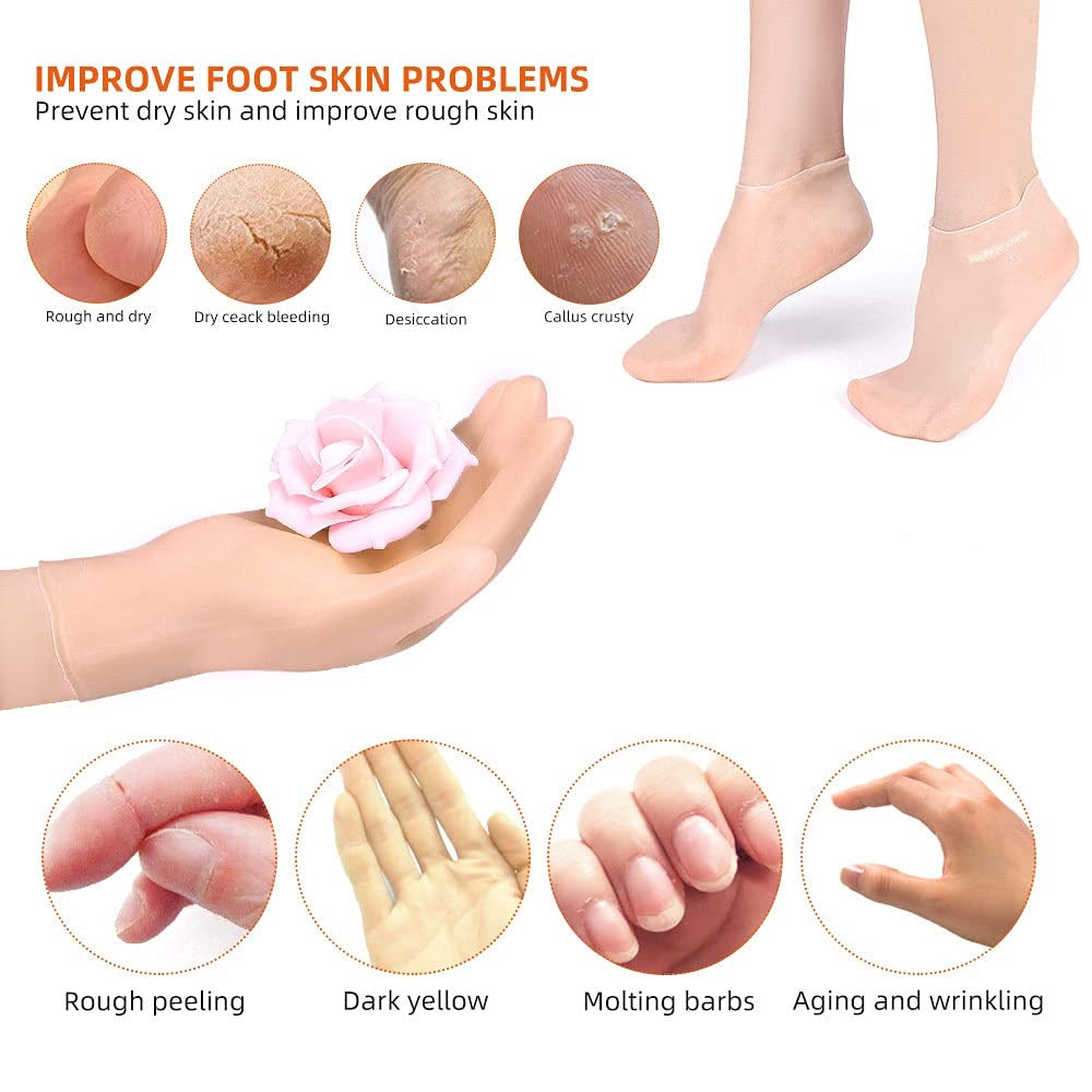 Hand & Foot Moisturizer silicone socks & Gloves