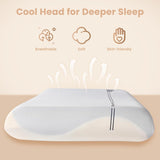 1pcs Memory Foam Pillows, Cervical Neck Pillow for Neck Pain Relief, Soft and Cooling for Back Side Sleeper Pillow with Two-Sided Reversible, Fits The Face Perfectly, Home Bed Pillows