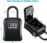 Key Lock Box, Wall Mounted Key Safe Box