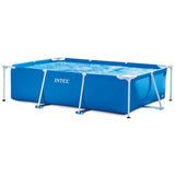 Intex 3.0m x 2.0m x 0.75m Rectangular Frame Above Ground Swimming Pool with Drain Valve – Blue