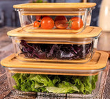 Meal Prep Set: 3L Electric Meat Chopper, 100 Vacuum Sealer Bags and 3 Glass Containers with Wooden Lids