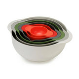 Joseph Joseph Duo 6-Piece Food Preparation Bowl Set with strainer, full set shown together.