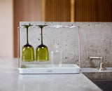 Joseph Joseph DrySmart wine glass rack folded flat for storage