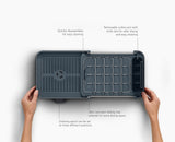 Joseph Joseph Extend Slim Steel dish rack compact position on a counter, Homelux Kenya