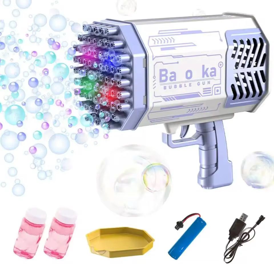 69 Hole Rechargeable Bubble Making Gun