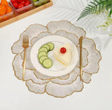 PVC Waterproof Heat Resistant Table Mats & Placemats Set of 6 – Gold Dining Table Mats