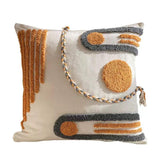 Boho Cotton Woven Pillowcases 45x45cm | Tufted Tassel Cushion Cover for Sofa Decor