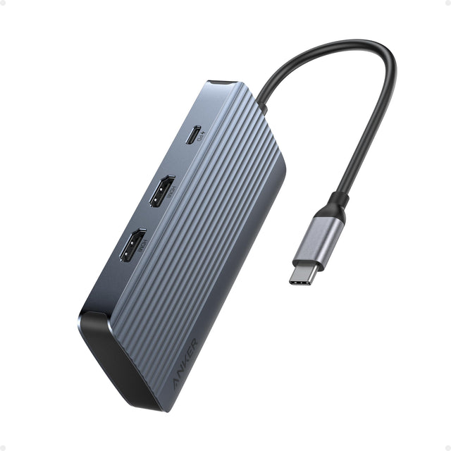Anker USB-C Hub 7-in-1 Dual Display gray
