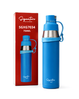 Signature 1L Stainless Steel Vacuum Flask SGYQ-1000P, Leak-Proof Insulated Bottle with Handle