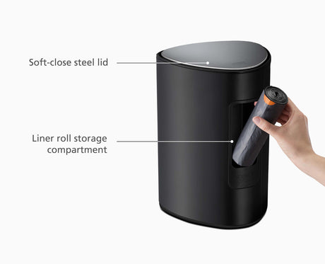 Joseph Joseph EasyStore 5L matt black pedal bin features overview