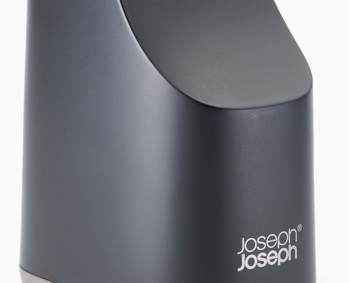 Joseph Joseph Slim Compact soap pump in matt black pressing the pump head, Homelux Kenya
