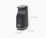 Joseph Joseph Slim Compact soap pump in matt black dimensions diagram, Homelux Kenya