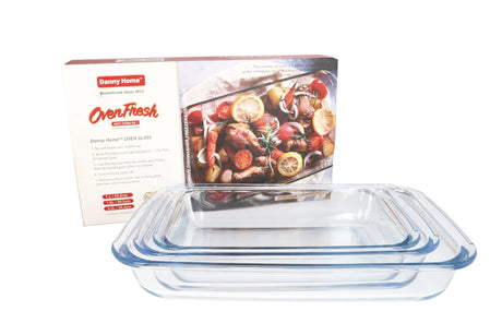 Danny Home Oven Fresh Glass Baking Dish Set 3 Piece