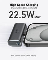 Anker Nano 5000mAh plugged into phone