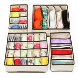 Socks and Underwear Set: Foldable Drawer Divider Box and Wall Mounted Socks Box