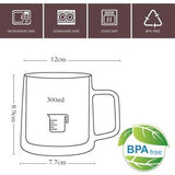 430ml Danny Home Double Wall Clear Glass Coffee & Tea Mug Set (2 Pcs)