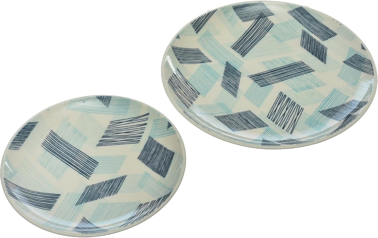 Danny Home 18-Piece Porcelain Dinner Set | 6 Dinner Plates, Dessert Plates & Deep Plates