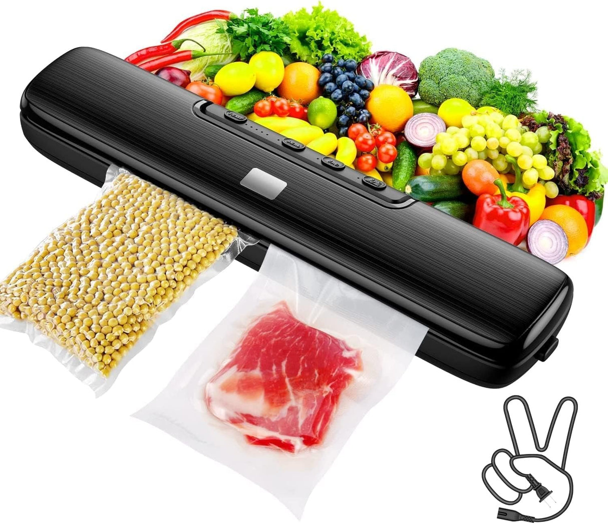 DSP Automatic Vacuum Sealer Machine – Seals Dry & Wet Foods, Vacuum & Seal in One Touch