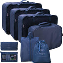 8-Piece Travel Packing Cubes Set | Waterproof Luggage Organizers for Suitcase