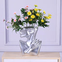 Ceramics Vase Human Head Abstract Half Body Flower vase Flower Arrangement Human Face Modern Home Decoration