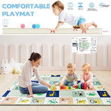 Extra Large Baby Playpen Play Pen with Mat for Toddlers With Shock Absorbing Mat