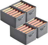 Big Wardrobe Set: Extra Large 4 Piece Foldable Organiser and Closet Organiser Bins with Handles