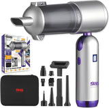 DSP 11-in-1 Handheld Car Vacuum Cleaner, 120W High Power Cordless Vac with 17kPa Suction, Multi-Nozzles for Car, Home, Keyboard, Sofa & Pet