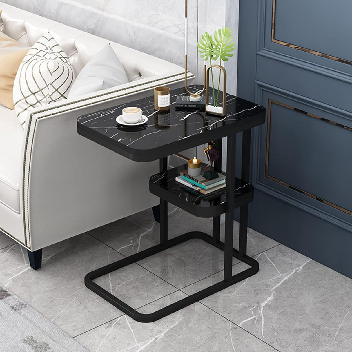 Living Room Sofa Side Table Luxury Square Small Side Table Side Cabinet, Coffee Table Removable Corner Table Small Bedside Tables