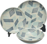 Danny Home 18-Piece Porcelain Dinner Set | 6 Dinner Plates, Dessert Plates & Deep Plates