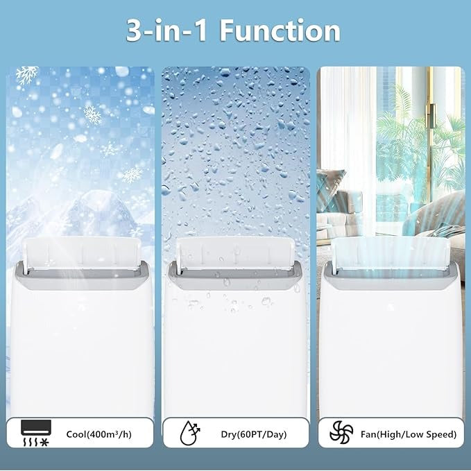 Tlac Portable Air Conditioner Mobile AC- Cools Rooms up to 550 Sq.ft