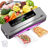 Vacuum Sealer Machine 5-in-1 Fully Automatic Food Saver with Dry/Moist Mode, LED Display & Seal Function – For Meat, Veggies, Fruits & Leftovers