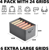 Extra Large Foldable Wardrobe Storage Jeans Trousers Organizer for Clothes  4pcs