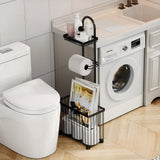 Freestanding Toilet Paper Holder Toilet Tissue Rack Scroll Stand Roll Dispenser with Storage Shelf Reserve for Phone Tablet Magazine Bathroom Organizer Bath Tissue Organizer