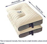 Cervical Pillow Memory Foam Neck Support Pillow with Natural Rubber Core – Ergonomic Single Bed Pillow for Side & Back Sleepers | Pain Relief