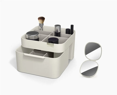 The Make Me Up set in Shell: cosmetic organiser and compact mirror together.