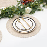 38cm Round Placemats Set of 6 Cotton Woven Heat Resistant Washable Table Mat for Kitchen Dining Room