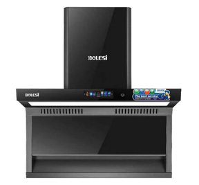Bolesi LYDF6061-B Range Hood 90cm White Kenya | Golden Diamond Series, Touch Control, LED Lighting, Stainless Steel Body, 1 Year Warranty
