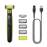 Philips OneBlade Face & Body Hybrid Shaver & Trimmer - 5-in-1 Comb, Body Comb, Skin Guard, Dual-Sided Blade, Wet & Dry