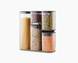 Joseph Joseph Podium 5-piece storage set with all five containers on the stand.