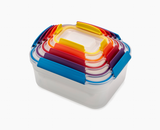 Joseph Joseph Nest Lock 5-piece multicolour container set with lids on.