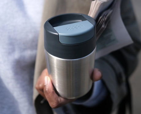 Joseph Joseph travel mug and bottle set lifestyle