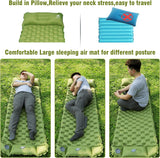Sleeping pads with pillow and Air foot pump