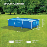 Intex Rectangular Frame Swimming Pool 450 x 220 x 84 cm